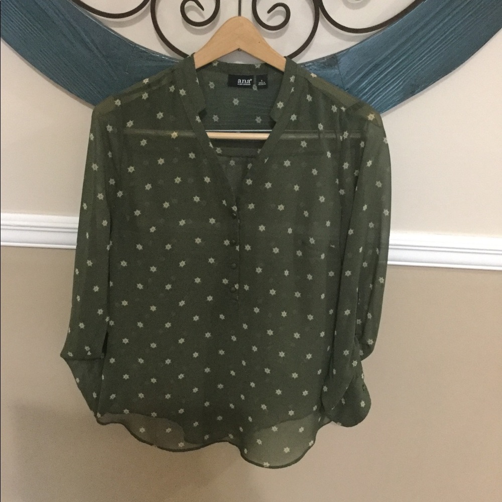 Army/ Hunter green blouse